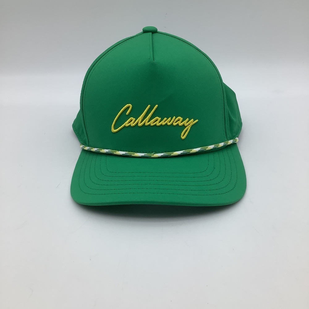 Callaway Birdie Putt Rope Golf Hat Green Yellow Snapback Cap A00048 NEW